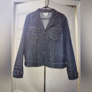 Talbots Blue Jean Jacket Classic Trucker Style